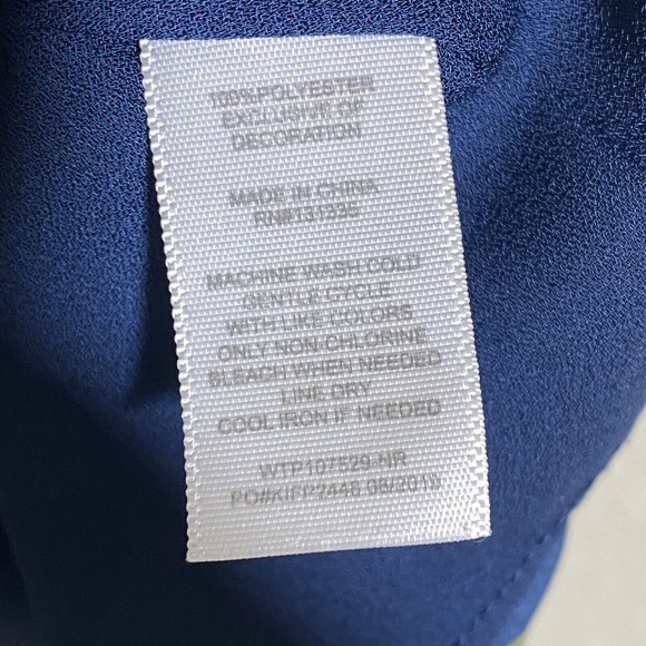 Socialite Womens Tank Top Size Large Floral Blue Lace Trim Lined - Picture 8 of 8